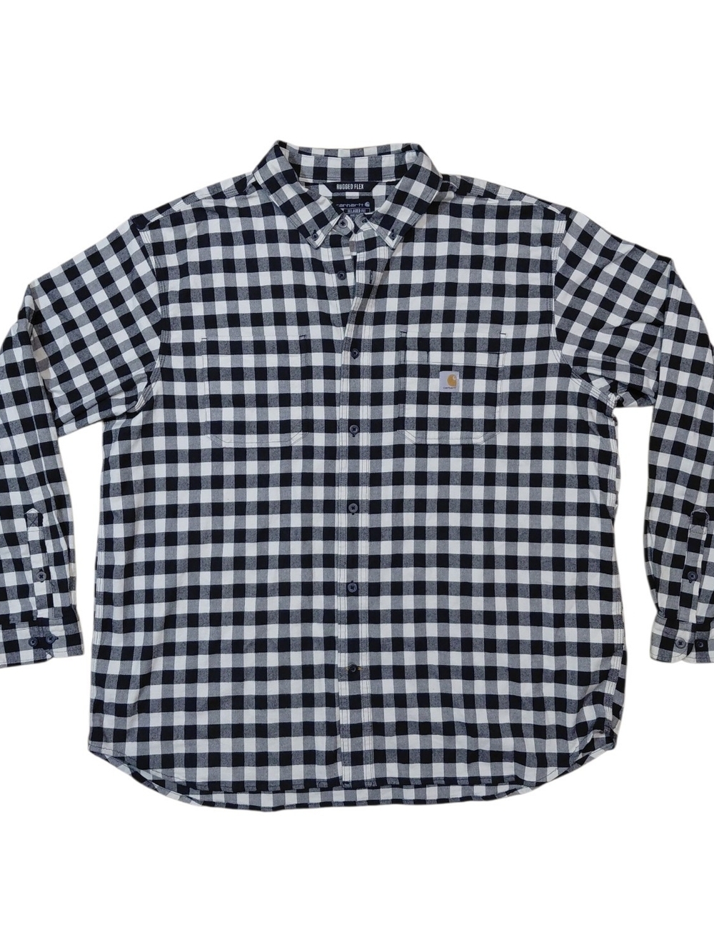 Carhartt Men’s Black & White Check Button-Down Shirt